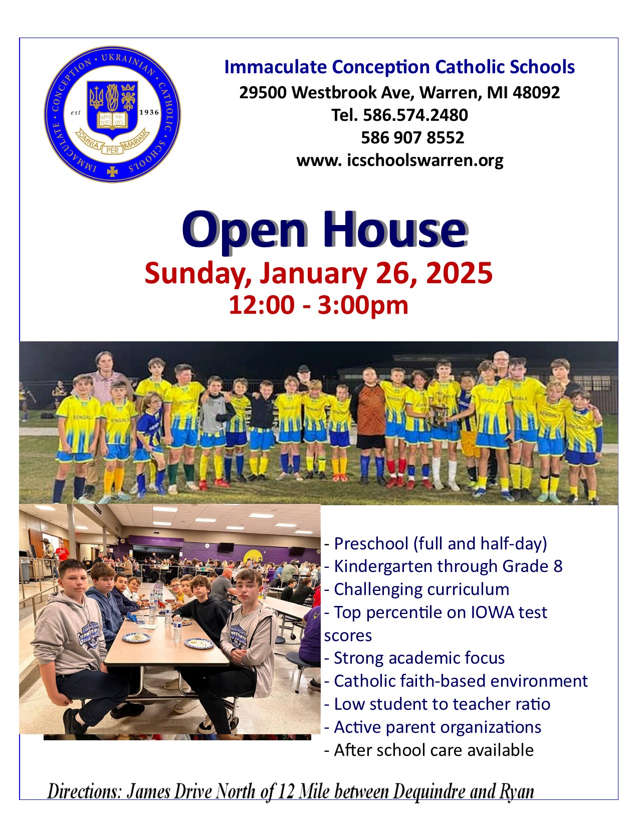 Open House - Immaculate Conception Catholic Schools